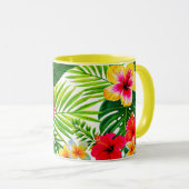 Tropical Floral Gift Tasse (VorderseiteRechts)