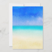 Tropical Floral Gold Geometric Wedding Einladung (Rückseite)