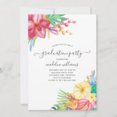 Tropical Floral Graduation Party Einladung (Vorderseite)