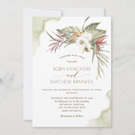 Tropical floral Green getrocknete Palm Blätter Hoc Einladung