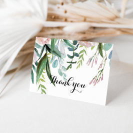 Tropical Floral & Greenerity Wedding Danke Karte
