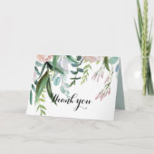 Tropical Floral & Greenerity Wedding Danke Karte (Vorderseite)