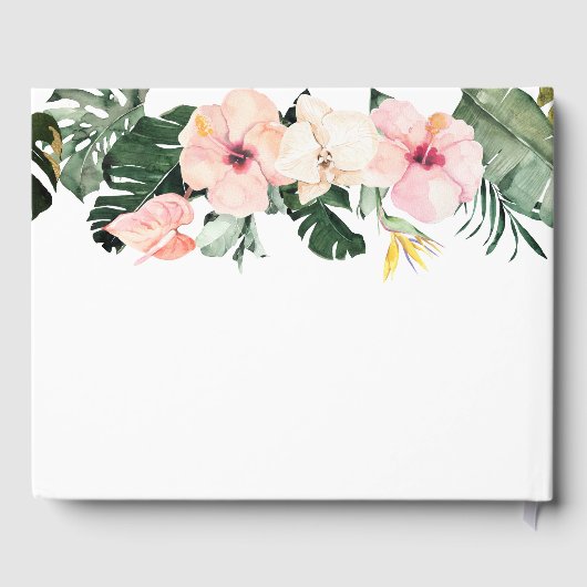 Tropical Floral Guest Book Brautparty Gästebuch (Rückseite)
