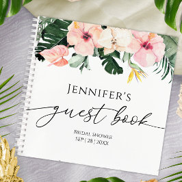 Tropical Floral Guest Book Brautparty Notizblock