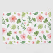 Tropical Floral Hawaiian Golfhandtuch (Horizontal)