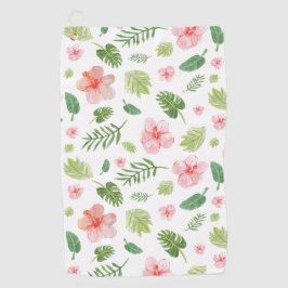 Tropical Floral Hawaiian Golfhandtuch