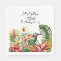 Tropical Floral Hummingbird 100. Geburtstag