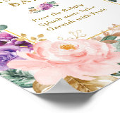 Tropical Floral Mimosa Bar Wedding Brautparty Poster (Ecke)