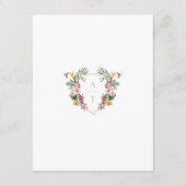 Tropical Floral Monogram Wedding Begleitkarte (Rückseite)