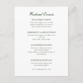 Tropical Floral Monogram Wedding Begleitkarte (Vorderseite)