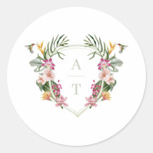 Tropical Floral Monogram Wedding