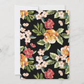 Tropical Floral Muster Kinderdusche Einladung (Rückseite)