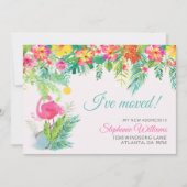 Tropical Floral New Address Einladung (Vorderseite)