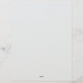 Tropical Floral on Blue Stationery Paper Briefbogen (Rückseite)