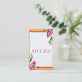 Tropical Floral Orange Coral Modern Botanischer Ch Visitenkarte (Stehend Vorderseite)