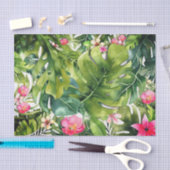 Tropical Floral Palm Blätter Botanischer Chic Somm Seidenpapier (Handwerk)