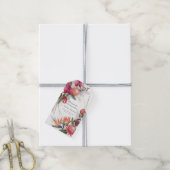 Tropical Floral Paradise Botanical Gold Wedding  Geschenkanhänger (Mit Garn)