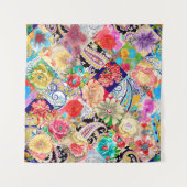 Tropical Floral Pattern Wandteppich (Vorderseite (Horizontal))