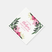 Tropical Floral Personalisiert Baby Dusche Serviette (Ecke)