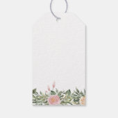 Tropical Floral Pink Flamingo Vielen Dank Geschenkanhänger (Rückseite)