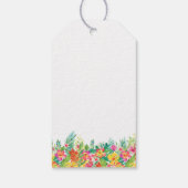 Tropical Floral Pink Flamingos Vielen Dank Geschenkanhänger (Rückseite)