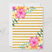 Tropical Floral Pool Party Geburtstag Einladung (Rückseite)