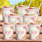 Tropical Floral POP! Baby Shower Paper Cups Pappbecher