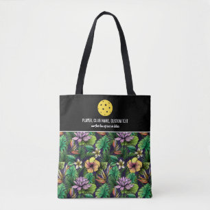 Tropical Floral Print Custom Pickleball Paddel Tasche