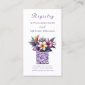 Tropical Floral - Registry-Honeymoon Visitenkarte (Vorderseite)