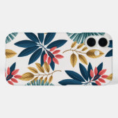Tropical Floral Retro Leaves Phone Case (Rückseite (Horizontal))