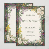Tropical Floral Save the Date Card (Vorne/Hinten)