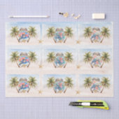 Tropical Floral Sea Turtles in a Jar Decoupage  Seidenpapier (Handwerk)