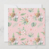 Tropical Floral Seashell Watercolor Bridal Shower Einladung (Rückseite)
