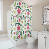Tropical Floral Shower Curtain Duschvorhang (Beispiel)