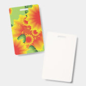 Tropical Floral Style Ausweis (Vorder- & Rückseite)