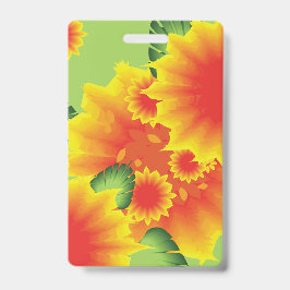 Tropical Floral Style Ausweis
