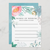 Tropical Floral Summer Brautparty Hinweiskarte (Vorne/Hinten)