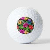 Tropical Floral Summer Movie Muster Golfball (Vorderseite)