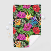 Tropical Floral Summer Movie Muster Golfhandtuch (Insitu)