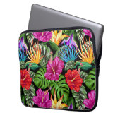 Tropical Floral Summer Movie Muster Laptopschutzhülle (Vorderseite Links)