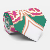 Tropical Floral Tan Krawatte (Gerollt)