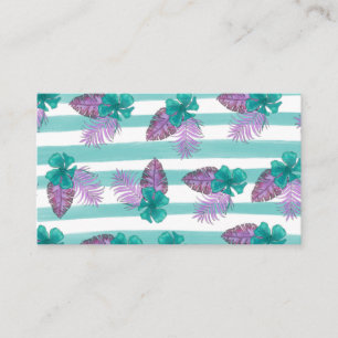 Tropical Floral Umbrella Visitenkarte