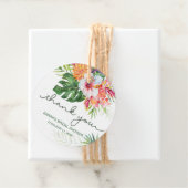 Tropical Floral Vielen Dank für Ihre Unterstützung Geschenkanhänger (Beispiel)
