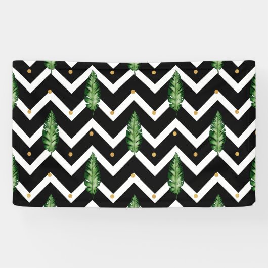 Tropical Floral Vines Banner (Horizontal)
