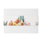 Tropical Floral Wedding Einladung Bauchband Einladungsbanderole (Rückseitenbeispiel)