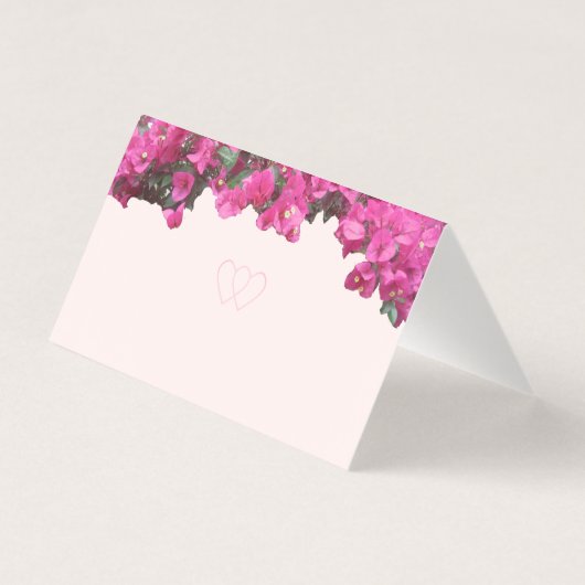 Tropical Floral Wedding Folding Table Card (Rückseite)