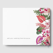 Tropical Floral Wedding Gästebuch (Rückseite)