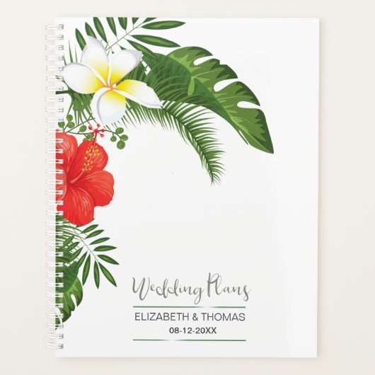 Tropical Floral Wedding ID475 Planer (Vorderseite)