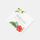 Tropical Floral Wedding ID475 Serviette (Ecke)