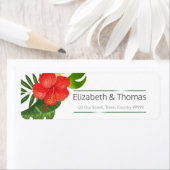 Tropical Floral Wedding Rücksendeadresse ID475 (Insitu)